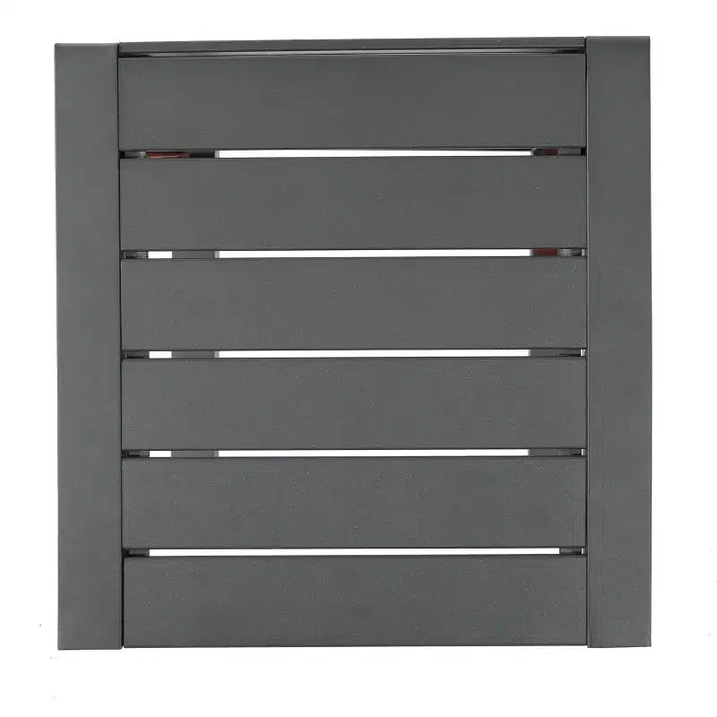 Table d'appoint Table d'appoint moderne et tendance en aluminium avec rangement, gris