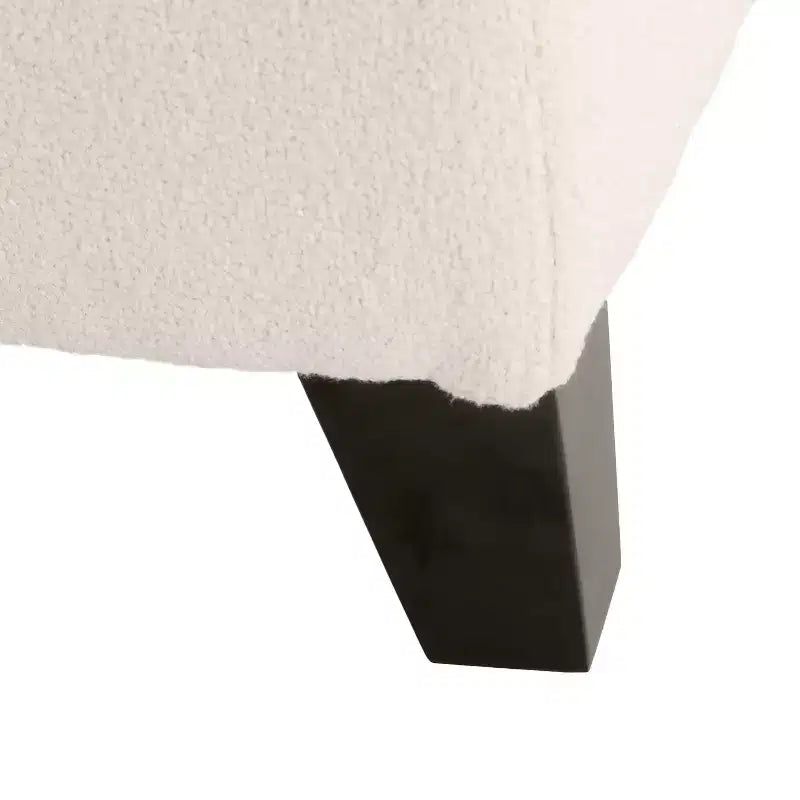 Pouf de rangement en bouclé moderne pour intérieur