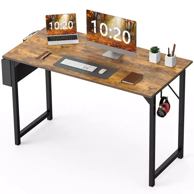 55 Inch Game Computer Desk with Storage, Home Office Modern Simple Style PC Table for Youth Student Adult