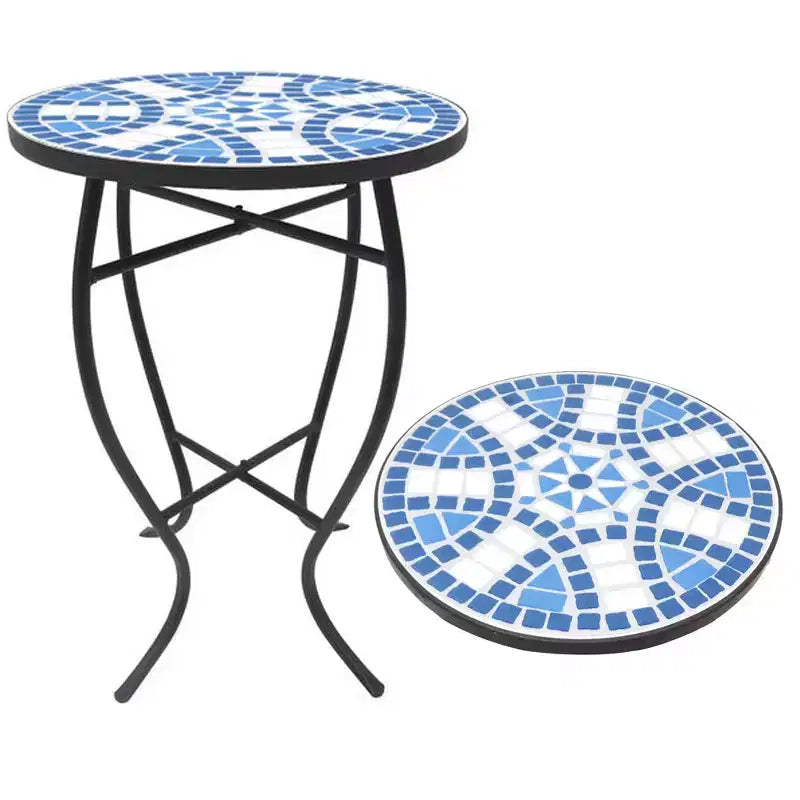 Table d'appoint Marguerite bleue