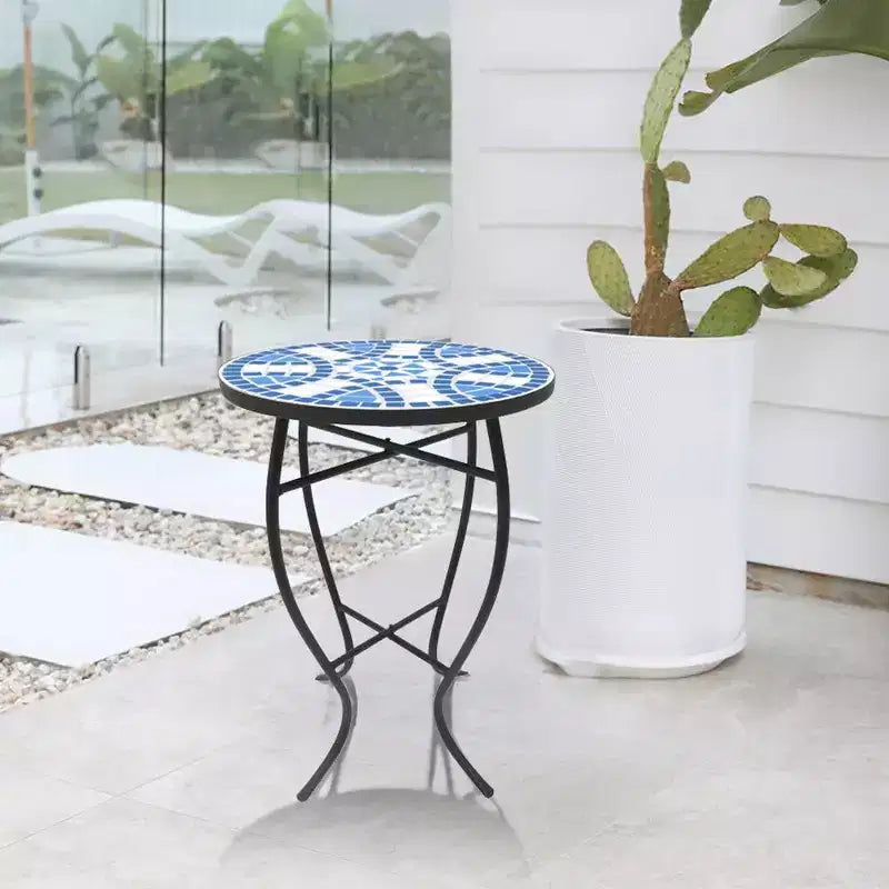 Table d'appoint Marguerite bleue