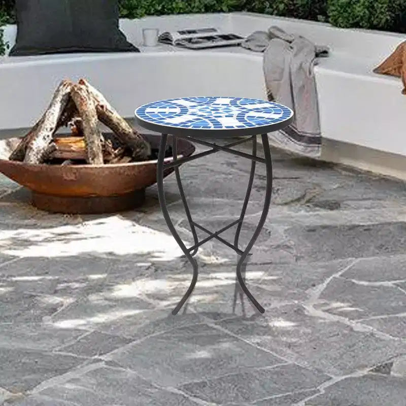 Table d'appoint Marguerite bleue