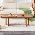 Table basse en rotin 47W, table basse de salon rectangulaire, table basse de canapé, naturel/marron