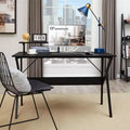 Bureau d'ordinateur avec étagère pour moniteur, bureau d'ordinateur/de gaming, noir, 120 cm