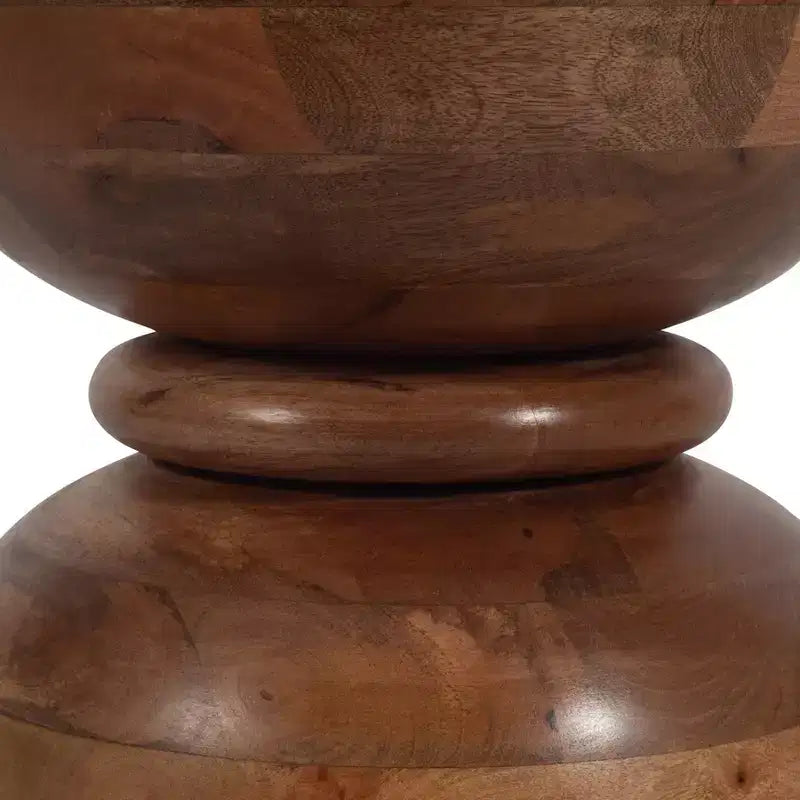 Table d'appoint unique, bout de canapé ou petite table de chevet pour la décoration intérieure - Table moderne en bois de manguier poli, idéale pour les petits espaces - 18 Or