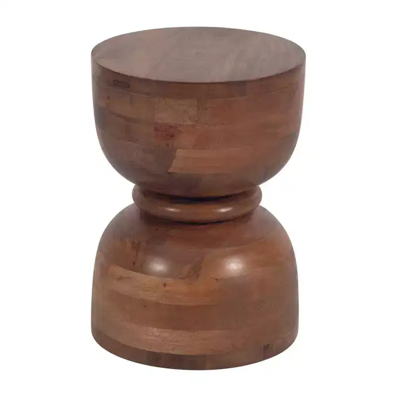 Table d'appoint unique, bout de canapé ou petite table de chevet pour la décoration intérieure - Table moderne en bois de manguier poli, idéale pour les petits espaces - 18 Or
