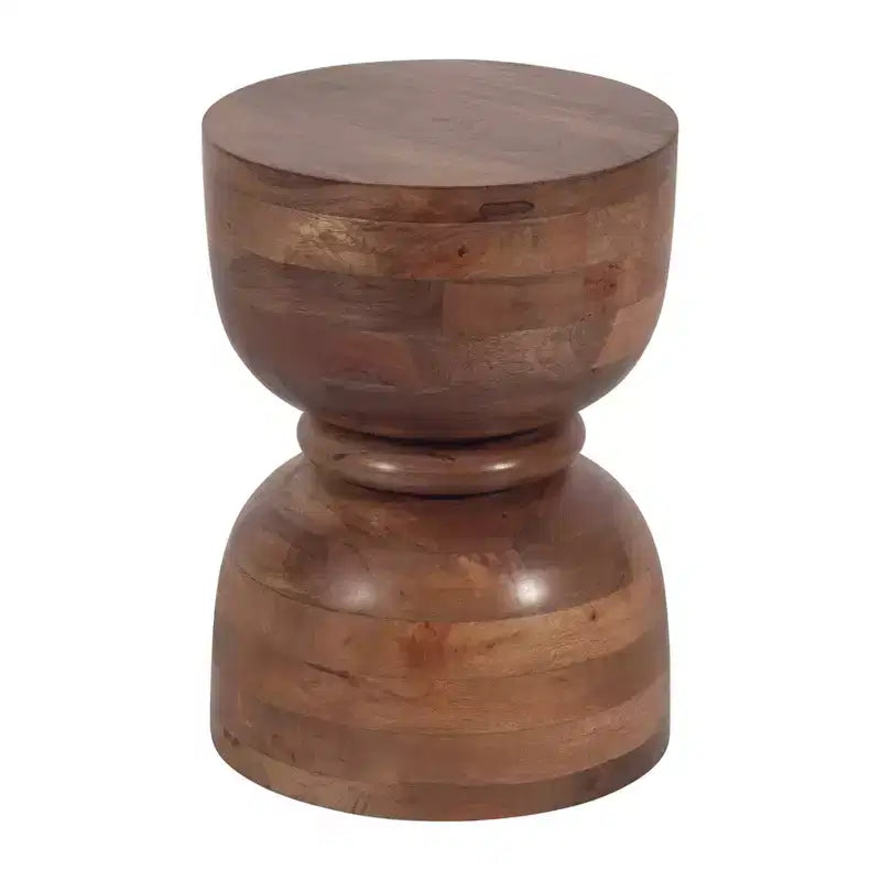 Table d'appoint unique, bout de canapé ou petite table de chevet pour la décoration intérieure - Table moderne en bois de manguier poli, idéale pour les petits espaces - 18 Or