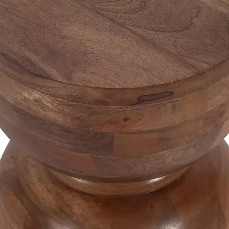 Table d'appoint unique, bout de canapé ou petite table de chevet pour la décoration intérieure - Table moderne en bois de manguier poli, idéale pour les petits espaces - 18 Or