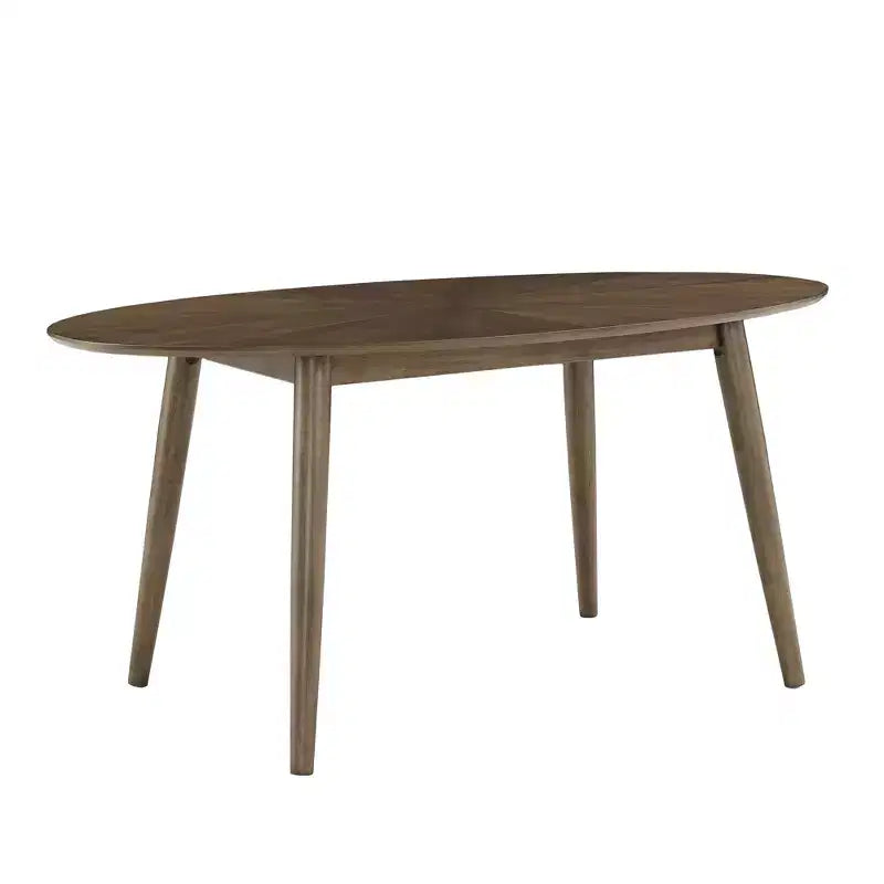 Jonas 63 Mid-Century Walnut Oval Dining Table - Walnut - iNSPIRE Q