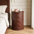 GDFStudio Lytton Mid-Century Modern Solid Wood Nightstand with 4 Drawers