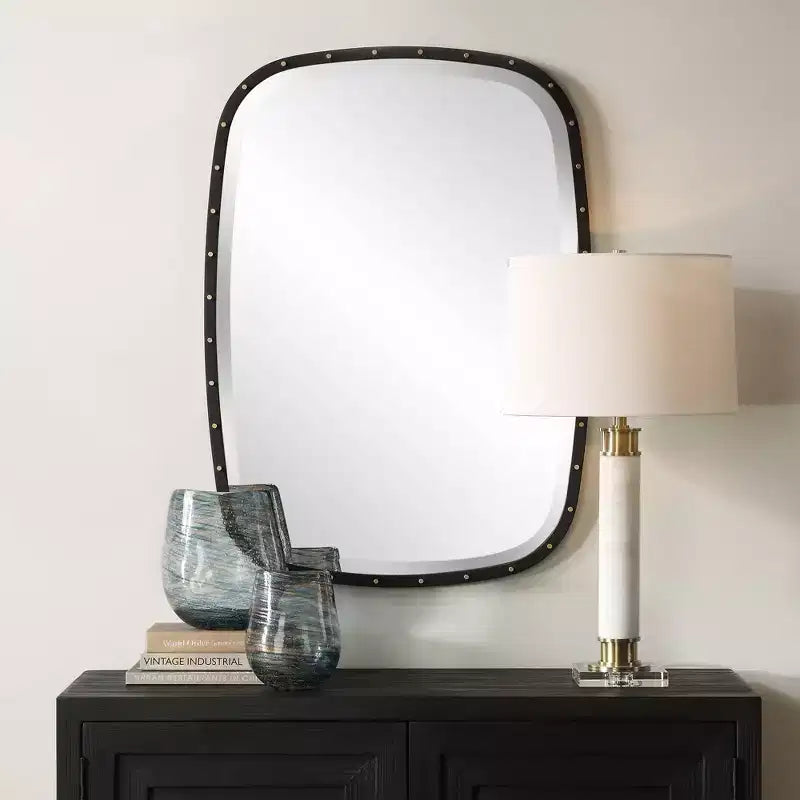 Miroir Mural Rectangulaire Noir 26 x 36