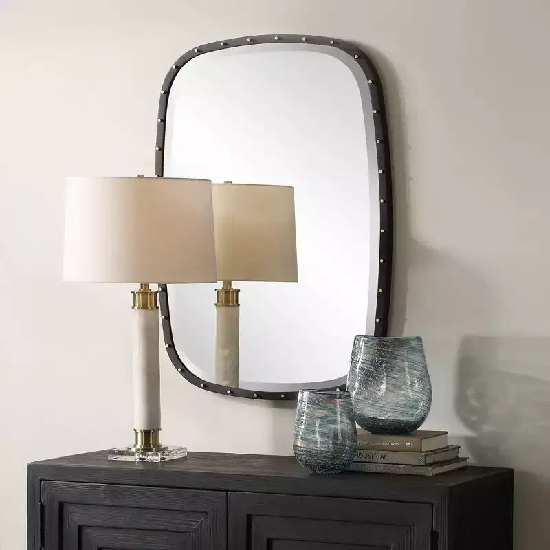 Miroir Mural Rectangulaire Noir 26 x 36