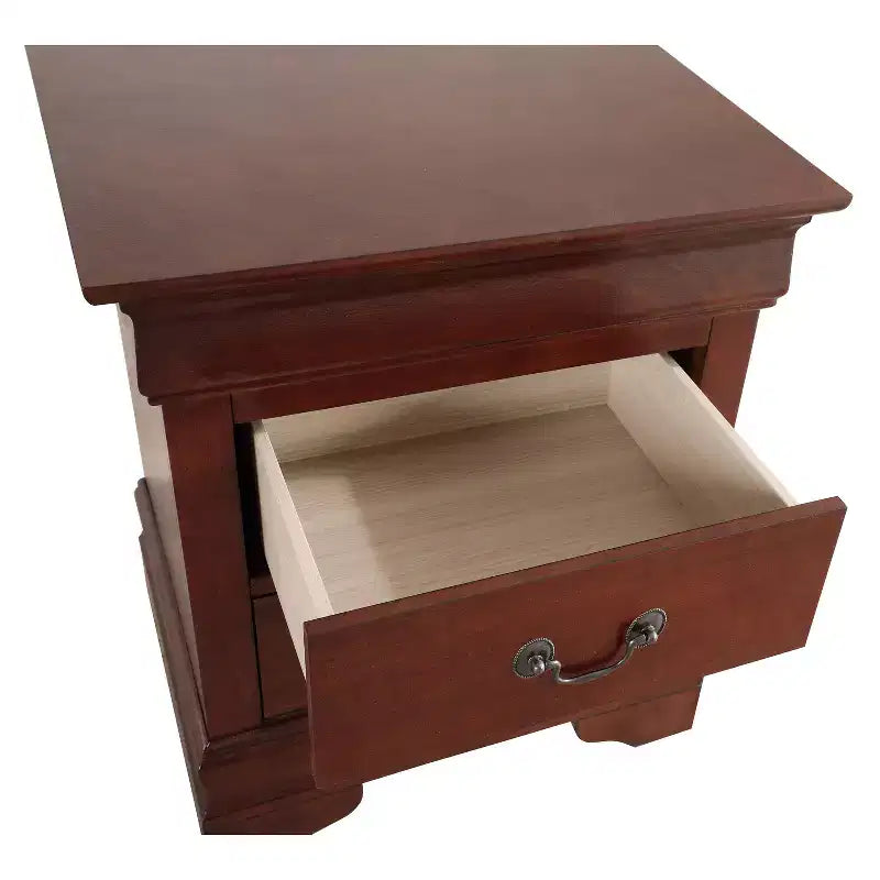 Table de chevet rectangulaire en bois de cerisier pour salon et chambre à coucher