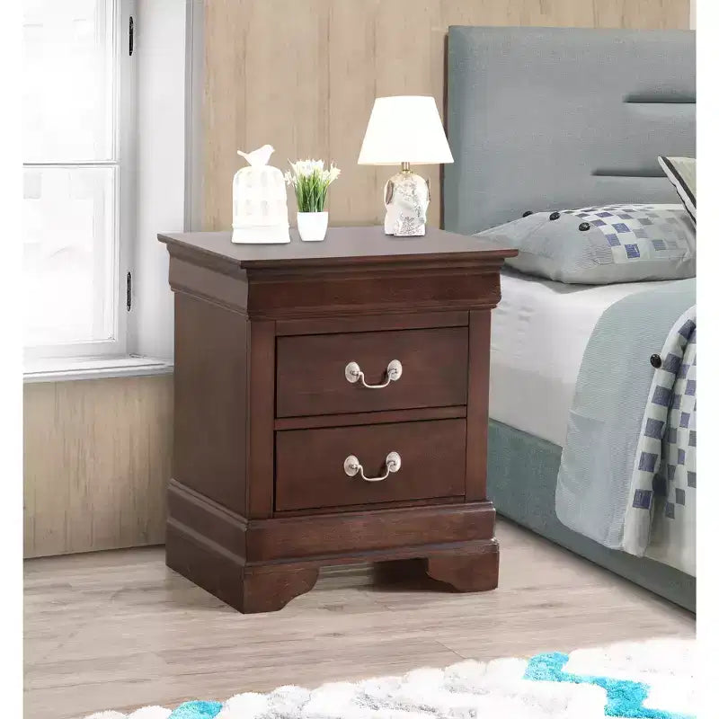 Table de chevet rectangulaire en bois de cerisier pour salon et chambre à coucher