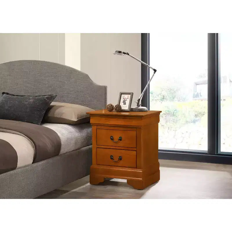 Table de chevet rectangulaire en bois de cerisier pour salon et chambre à coucher
