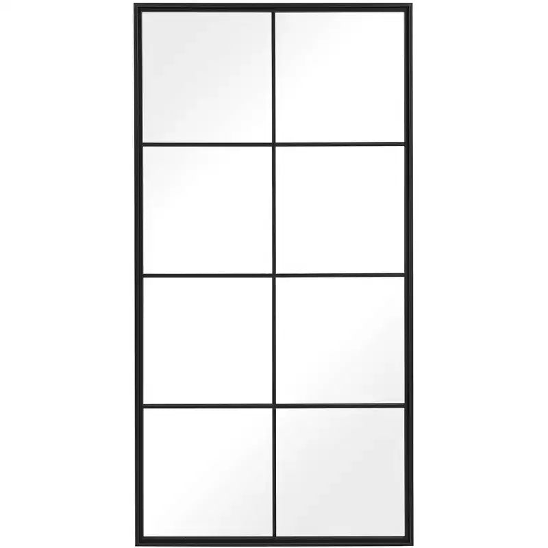 Uttermost Rousseau Wrought-Iron Black 30 x 60 Wall Mirror
