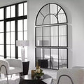 Miroir mural en fer forgé noir 30 x 60