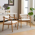 Christopher Knight Home Weerachai Modern Rubber Wood Upholstered Patio Dining Chairs With Cushions