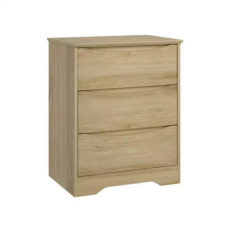 Commode en bois à 3 tiroirs, armoire de rangement moderne et haute avec tiroirs profonds, commode large pour chambre à coucher, salon, couloir et chambre d'enfant